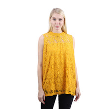 将图片加载到图库查看器，Women&#39;s Top Shirt Sleeveless Yellow 1
