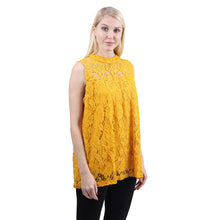 将图片加载到图库查看器，Women&#39;s Top Shirt Sleeveless Yellow 1
