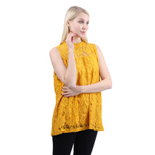 将图片加载到图库查看器，Women&#39;s Top Shirt Sleeveless Yellow 1
