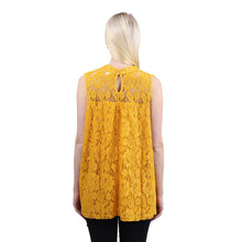 将图片加载到图库查看器，Women&#39;s Top Shirt Sleeveless Yellow 1
