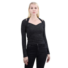 将图片加载到图库查看器，Women&#39;s Top Blouse Striped Black 1
