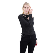 将图片加载到图库查看器，Women&#39;s Top Blouse Striped Black 1
